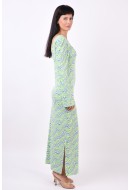 Rochie Noisy May Nmdestiny Open Back Jasmine Green Graphic Swirl